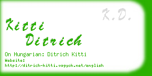 kitti ditrich business card